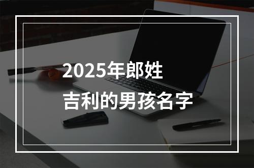 2025年郎姓吉利的男孩名字