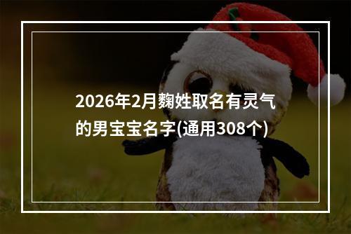 2026年2月麴姓取名有灵气的男宝宝名字(通用308个)