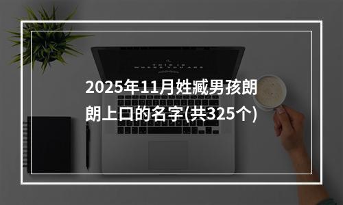 2025年11月姓臧男孩朗朗上口的名字(共325个)