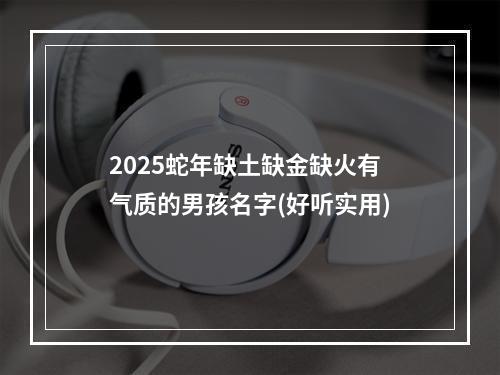 2025蛇年缺土缺金缺火有气质的男孩名字(好听实用)