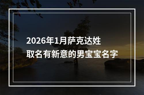 2026年1月萨克达姓取名有新意的男宝宝名字