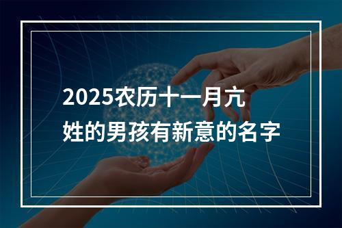 2025农历十一月亢姓的男孩有新意的名字