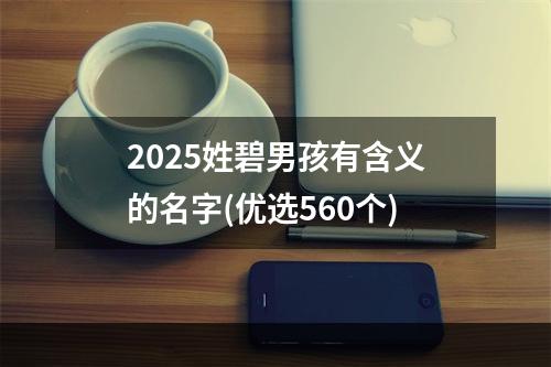 2025姓碧男孩有含义的名字(优选560个)