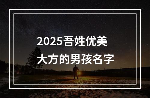 2025吾姓优美大方的男孩名字