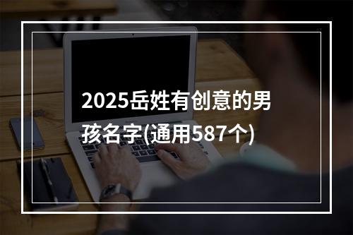 2025岳姓有创意的男孩名字(通用587个)