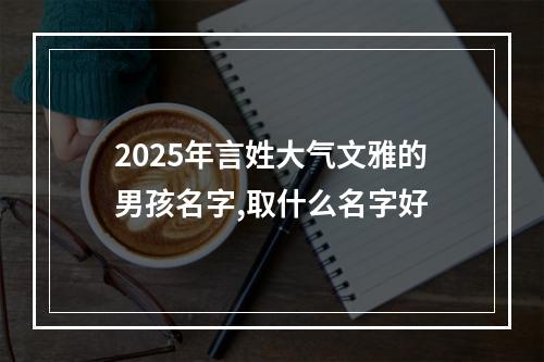 2025年言姓大气文雅的男孩名字,取什么名字好