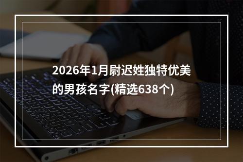 2026年1月尉迟姓独特优美的男孩名字(精选638个)