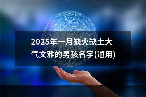 2025年一月缺火缺土大气文雅的男孩名字(通用)