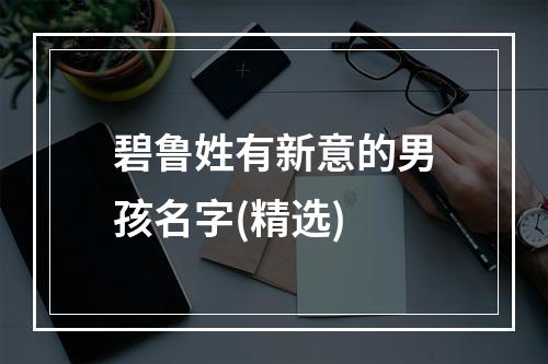 碧鲁姓有新意的男孩名字(精选)