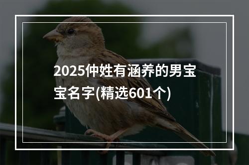 2025仲姓有涵养的男宝宝名字(精选601个)