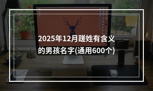 2025年12月蹉姓有含义的男孩名字(通用600个)