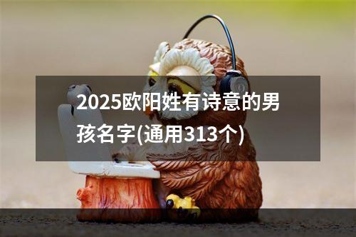 2025欧阳姓有诗意的男孩名字(通用313个)