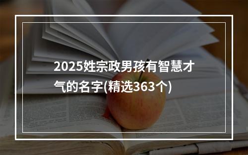 2025姓宗政男孩有智慧才气的名字(精选363个)