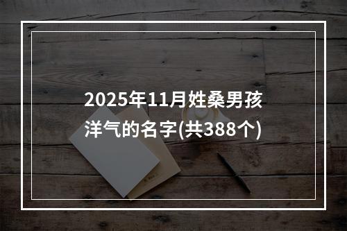 2025年11月姓桑男孩洋气的名字(共388个)