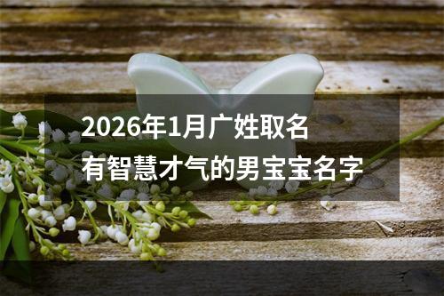 2026年1月广姓取名有智慧才气的男宝宝名字