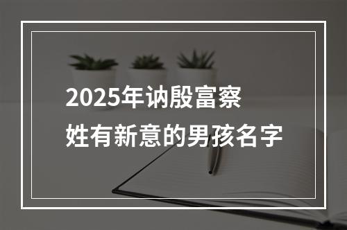 2025年讷殷富察姓有新意的男孩名字