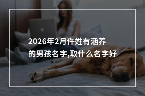 2026年2月仵姓有涵养的男孩名字,取什么名字好