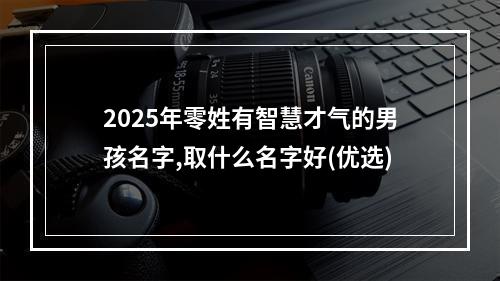 2025年零姓有智慧才气的男孩名字,取什么名字好(优选)