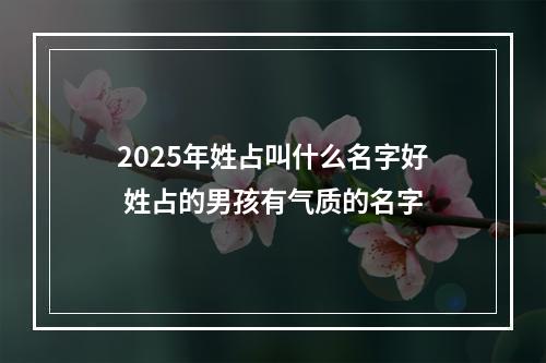 2025年姓占叫什么名字好 姓占的男孩有气质的名字