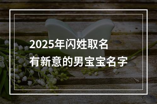 2025年闪姓取名有新意的男宝宝名字