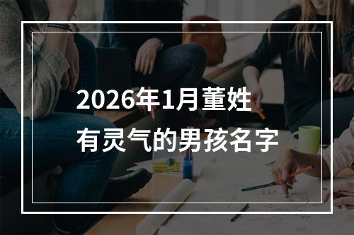 2026年1月董姓有灵气的男孩名字