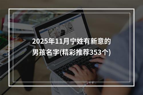 2025年11月宁姓有新意的男孩名字(精彩推荐353个)