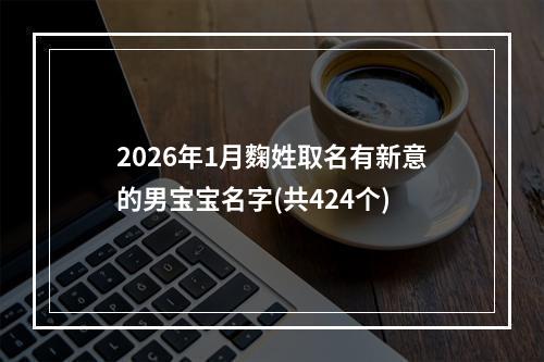 2026年1月麴姓取名有新意的男宝宝名字(共424个)