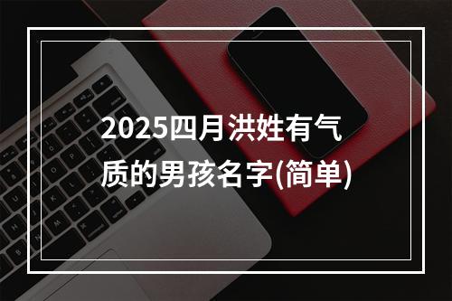 2025四月洪姓有气质的男孩名字(简单)