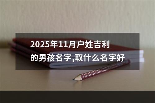 2025年11月户姓吉利的男孩名字,取什么名字好