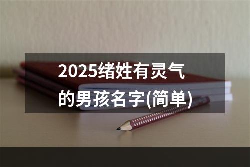 2025绪姓有灵气的男孩名字(简单)