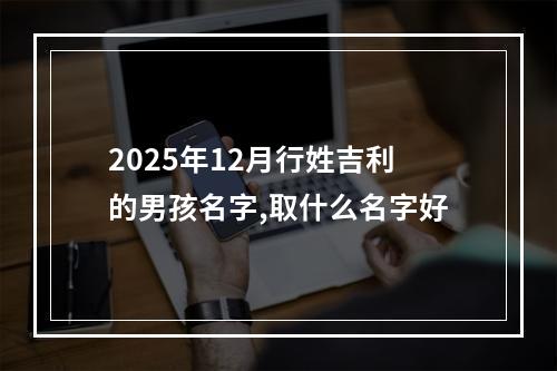 2025年12月行姓吉利的男孩名字,取什么名字好