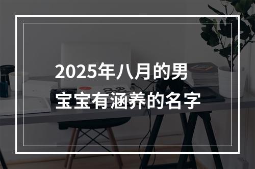2025年八月的男宝宝有涵养的名字