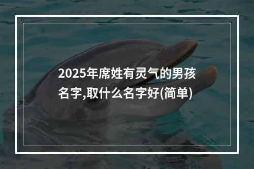 2025年席姓有灵气的男孩名字,取什么名字好(简单)