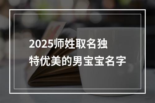 2025师姓取名独特优美的男宝宝名字