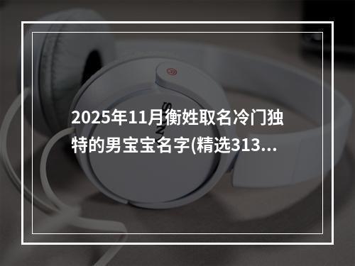 2025年11月衡姓取名冷门独特的男宝宝名字(精选313个)