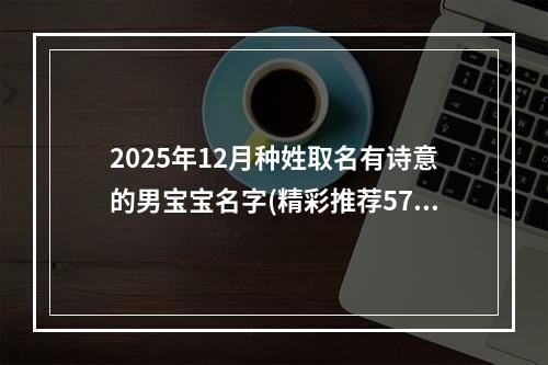 2025年12月种姓取名有诗意的男宝宝名字(精彩推荐576个)