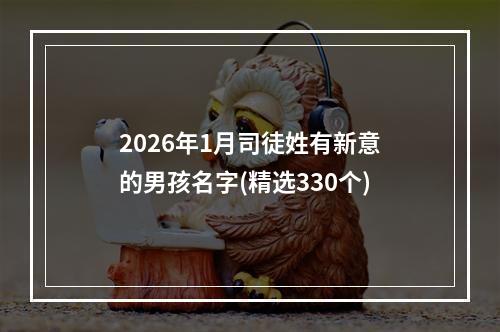 2026年1月司徒姓有新意的男孩名字(精选330个)