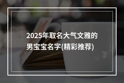 2025年取名大气文雅的男宝宝名字(精彩推荐)
