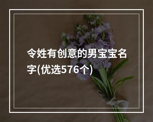 令姓有创意的男宝宝名字(优选576个)