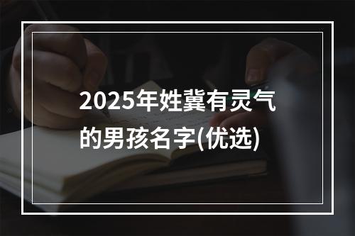 2025年姓冀有灵气的男孩名字(优选)