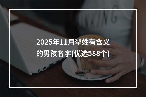 2025年11月犁姓有含义的男孩名字(优选588个)