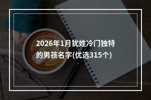 2026年1月犹姓冷门独特的男孩名字(优选315个)