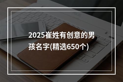 2025崔姓有创意的男孩名字(精选650个)