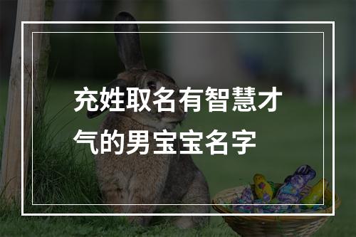 充姓取名有智慧才气的男宝宝名字