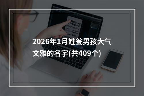 2026年1月姓瓮男孩大气文雅的名字(共409个)