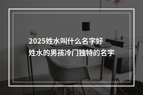 2025姓水叫什么名字好 姓水的男孩冷门独特的名字