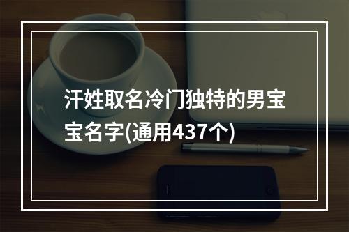 汗姓取名冷门独特的男宝宝名字(通用437个)
