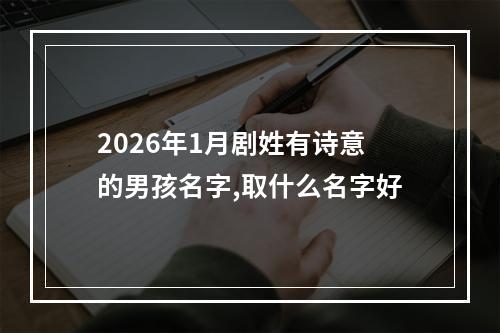 2026年1月剧姓有诗意的男孩名字,取什么名字好