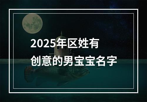 2025年区姓有创意的男宝宝名字