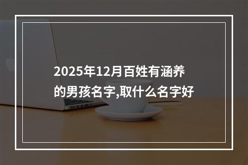 2025年12月百姓有涵养的男孩名字,取什么名字好